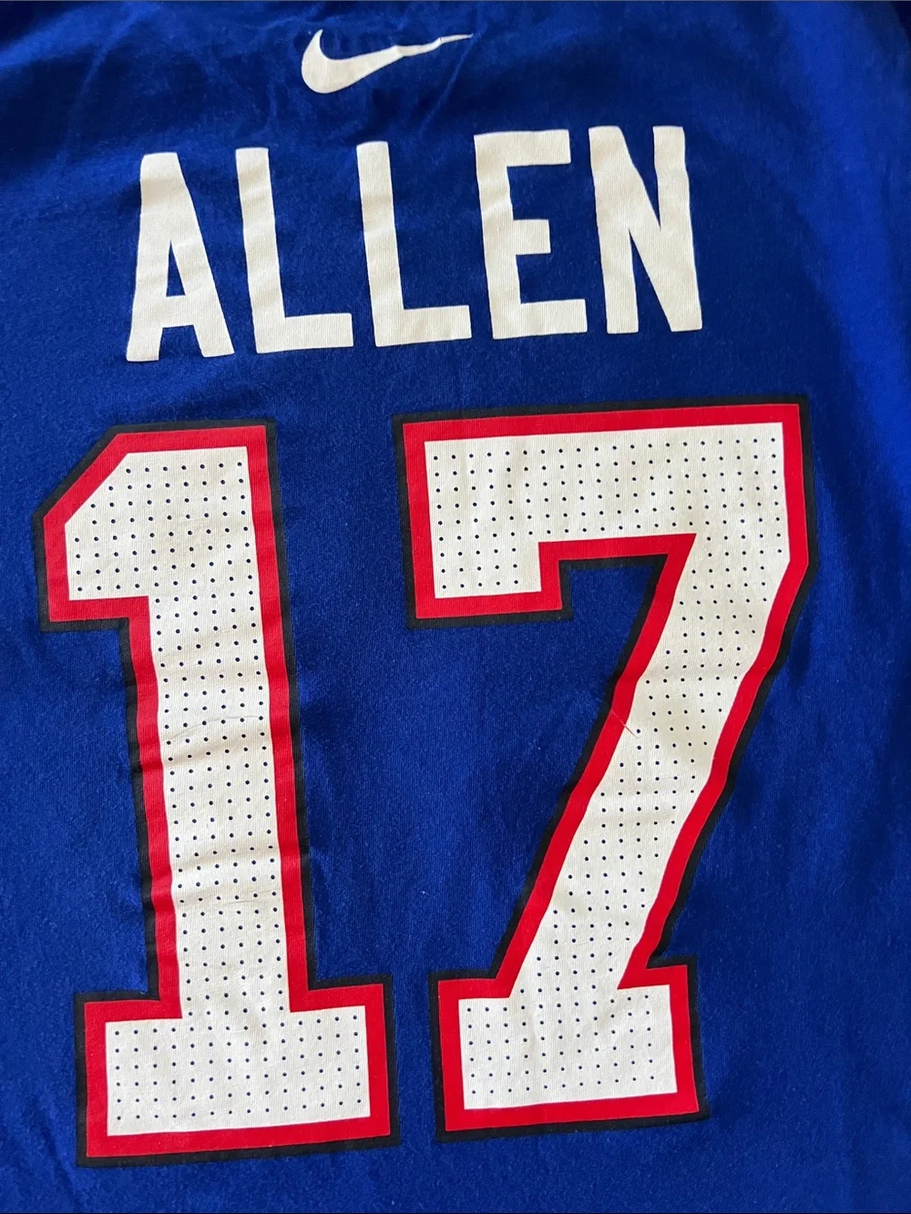 Nike Buffalo Bills NFL Josh Allen tee size M 10/12